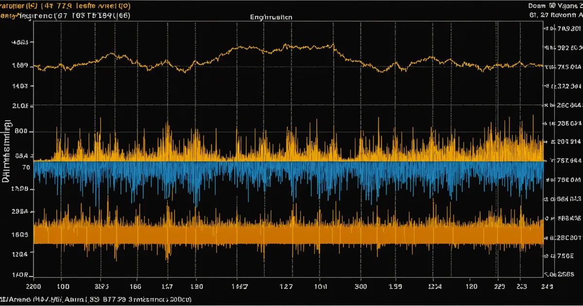 Side-by-side comparison of time-domain waveform and FFT frequency spectrum for bearing fault