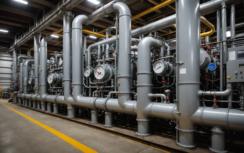 Large centrifugal compressors at a gas processing facility
